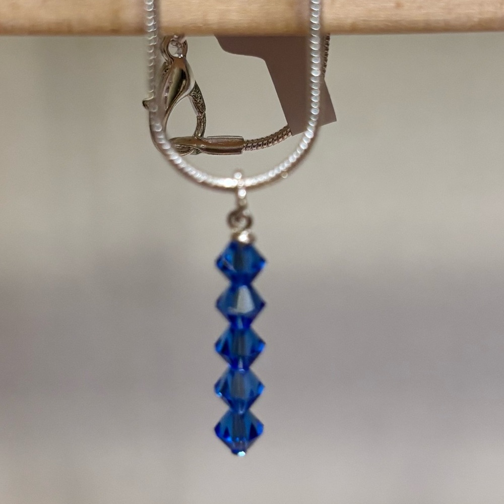 Swarovski drop bar crystal necklace